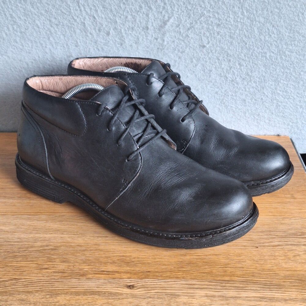 Dansko Mens 45 Jake Chukka Boots Shoes Black Calf Leather Lace Up 11.5 12